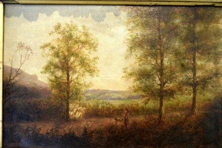 Schäfer in der Taunus-Landschaft, Johann Jakob Matthäus Maurer, 1866