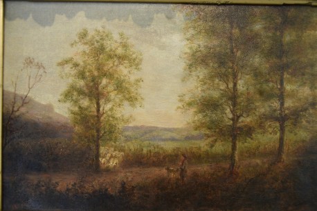 Schäfer in der Taunus-Landschaft, Johann Jakob Matthäus Maurer, 1866