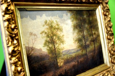 Schäfer in der Taunus-Landschaft, Johann Jakob Matthäus Maurer, 1866