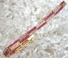 Brilliant Armband mit Diamanten & Rubinen, 18 K Gold