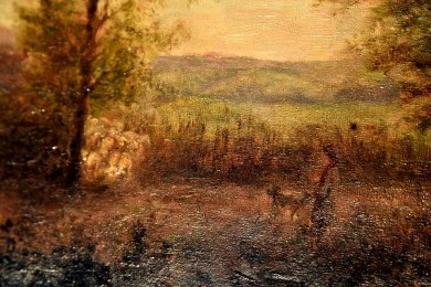 Schäfer in der Taunus-Landschaft, Johann Jakob Matthäus Maurer, 1866