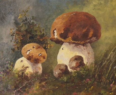 Steinpilze im Bergwald, Fritz Paplham, 1948