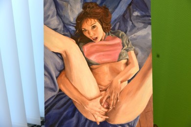 Undine, Weiblicher Akt, signiert, 1971