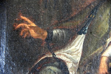 Johannes Nepomuk durch 5 Sterne über dem Haupt zu seinem Gott, um 1700