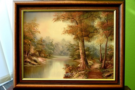 Romantischer Waldlandschaft, unbekannter Künstler, 1910