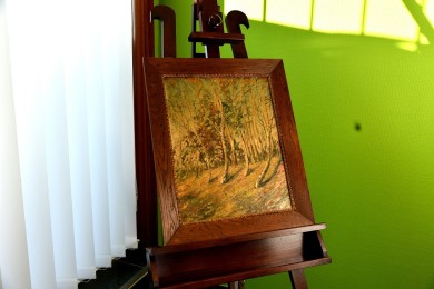 Waldlichtung am Birkenhain, signiert, 1890