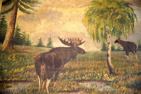 Elche auf einer Waldlichtung im Spätsommer, Simones, 1902