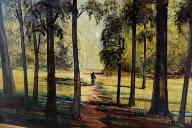 Spaziergänger im Wald, A. Richter, 1902