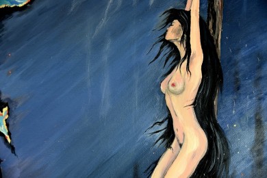 Hexenverbrennung mit Satan, Rolf Meisinger, 2017