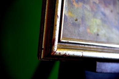 Weg im Wald am Morgen, Ölgemälde, Robert E. SkÅNnstrØm, 1985