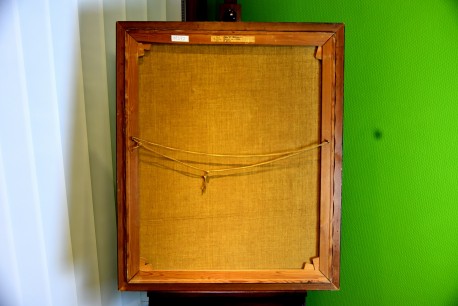 Weg im Wald am Morgen, Ölgemälde, Robert E. SkÅNnstrØm, 1985