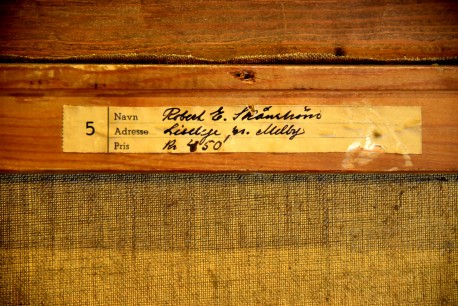 Weg im Wald am Morgen, Ölgemälde, Robert E. SkÅNnstrØm, 1985