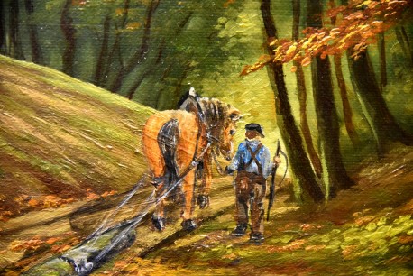 Weg durch den Herbstwald, Josef Augustin, 1953