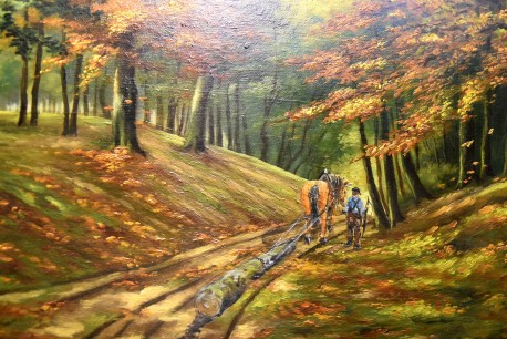 Weg durch den Herbstwald, Josef Augustin, 1953