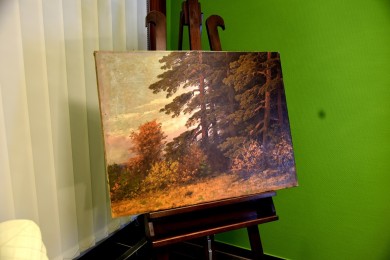 Märkischer Kiefernwald am Abend, Hauptwerk, Rudolf Hellgrewe, 1893