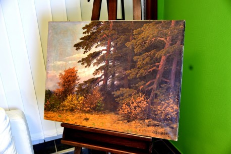 Märkischer Kiefernwald am Abend, Hauptwerk, Rudolf Hellgrewe, 1893