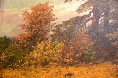 Märkischer Kiefernwald am Abend, Hauptwerk, Rudolf Hellgrewe, 1893