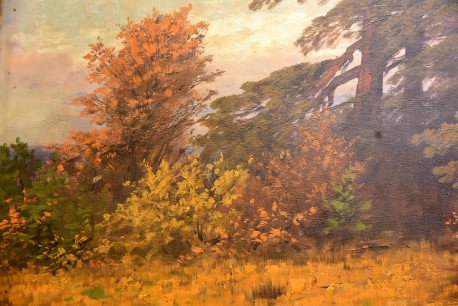 Märkischer Kiefernwald am Abend, Hauptwerk, Rudolf Hellgrewe, 1893