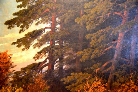 Märkischer Kiefernwald am Abend, Hauptwerk, Rudolf Hellgrewe, 1893