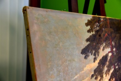 Märkischer Kiefernwald am Abend, Hauptwerk, Rudolf Hellgrewe, 1893