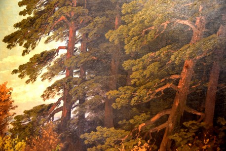 Märkischer Kiefernwald am Abend, Hauptwerk, Rudolf Hellgrewe, 1893