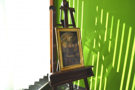 Eremit zwischen Engeln und Teufeln, Satan, um 1750