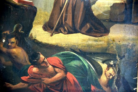 Eremit zwischen Engeln und Teufeln, Satan, um 1750