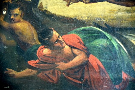 Eremit zwischen Engeln und Teufeln, Satan, um 1750