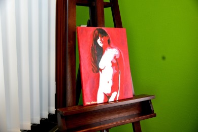 Karolina im Rot, Akt, Leo Leman, 2018