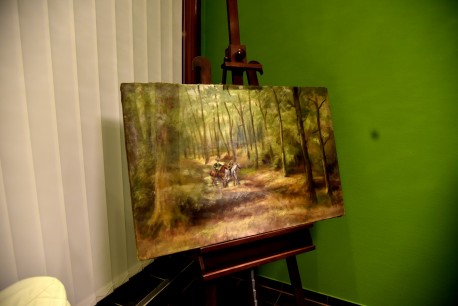 Waldweg mit Reiter, Worpswede, 1890