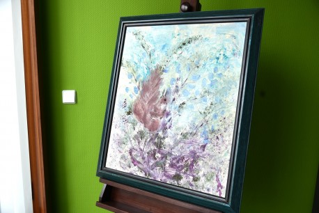 Eichhörnchen im blauen, unsigniert, 1960