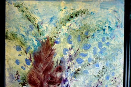 Eichhörnchen im blauen, unsigniert, 1960