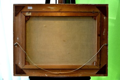 Märkischer Herbstwald mit Birken am See, H. Stino, 1948