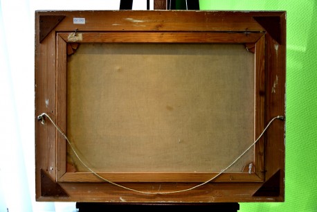 Märkischer Herbstwald mit Birken am See, H. Stino, 1948