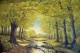 Sonnige Waldlandschaft mit Bachlauf, H. Bjorning Nielsen, 1962