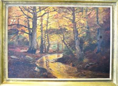 Bachlauf im Herbstwald, Ruth Uhlmann, 1915