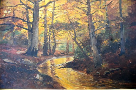 Bachlauf im Herbstwald, Ruth Uhlmann, 1915