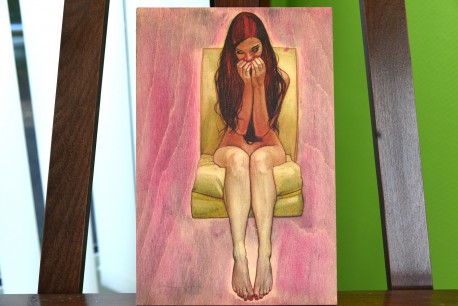 Mädchen im rosa Traum, Akt, Victoria Cox, 2018