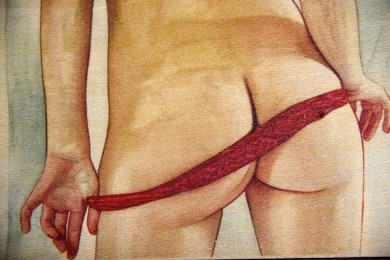 Mädchen zieht sich aus, Akt, Victoria Cox, 2018