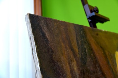 Akt im Hinterzimmer, signiert, 1950