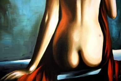 Toilette verte, signiert, 2000