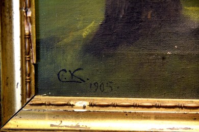 Impressionistisches Landschaftsbild, signiert C.K., 1905