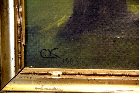 Impressionistisches Landschaftsbild, signiert C.K., 1905