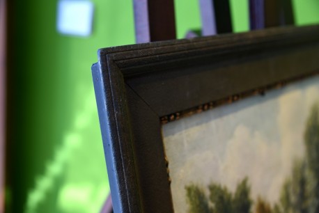 Stilles Treiben an der Mühle am Fluss, F. Fechner, 1860