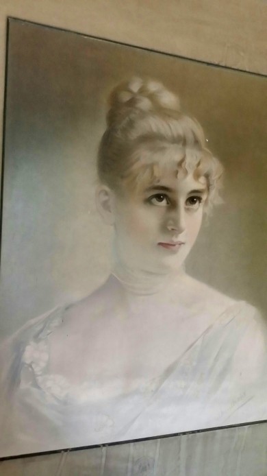 Portrait einer jungen Dame, Ölfarbendruck, Königliches Hof-Kunst-Institut Otto Troitzsch, 1898