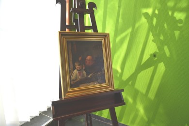 Messschüler und Mönch bei der Lektüre, Albert Köhler, 1838