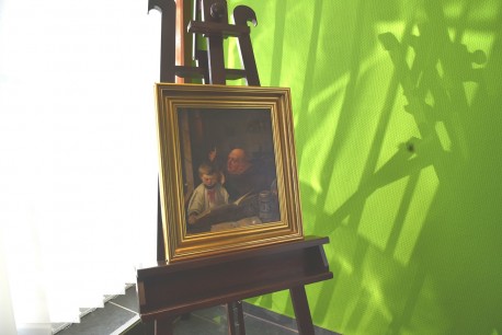 Messschüler und Mönch bei der Lektüre, Albert Köhler, 1838