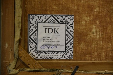 Pilger zum Tempel im Sandsturm in Luxor Ägypten, handsigniert, um 1800