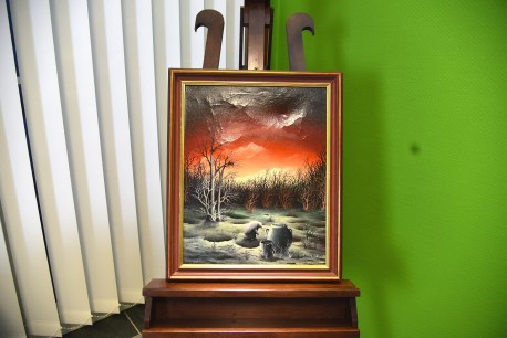 Der Tod - surreale Waldlandschaft, Bojan Bjelo Vuk, 1980