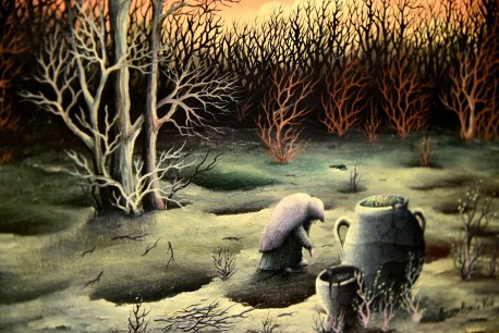 Der Tod - surreale Waldlandschaft, Bojan Bjelo Vuk, 1980